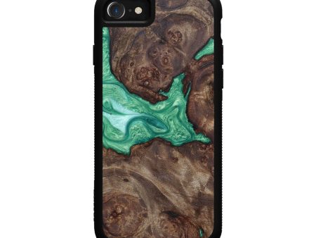 iPhone SE Wood+Resin Phone Case - Shana (Green, 629700) Fashion