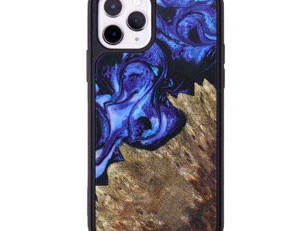 iPhone 11 Pro Wood+Resin Phone Case - Maximilian (Purple, 628482) Online Sale