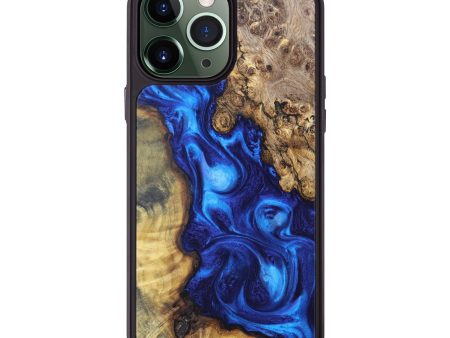 iPhone 13 Pro Max Wood+Resin Phone Case - Alaya (Blue, 628750) Supply