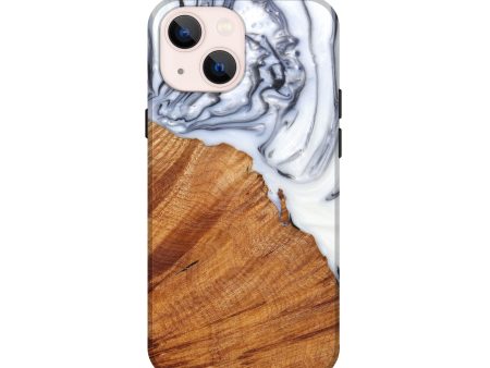 iPhone 13 mini Wood+Resin Live Edge Phone Case - Edison (Black & White, 628969) Online now