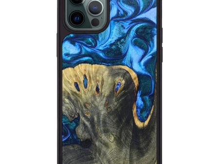 iPhone 12 Pro Max Wood+Resin Phone Case - Karma (Blue, 630735) Sale