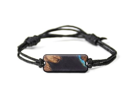 Classic Wood+Resin Bracelet - Mellisa (Teal & Gold, 629032) For Cheap