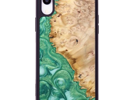 iPhone Xr Wood+Resin Phone Case - Garrick (Green, 629713) Hot on Sale