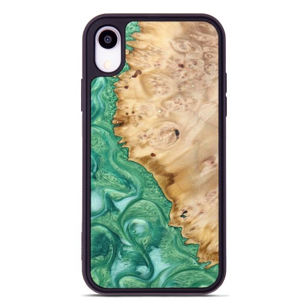 iPhone Xr Wood+Resin Phone Case - Garrick (Green, 629713) Hot on Sale