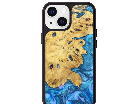 iPhone 13 mini Wood+Resin Phone Case - Donnell (Blue, 629484) Online now