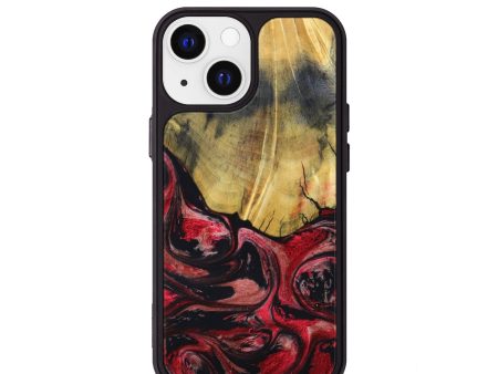 iPhone 13 mini Wood+Resin Phone Case - Clarisa (Red, 630565) Sale