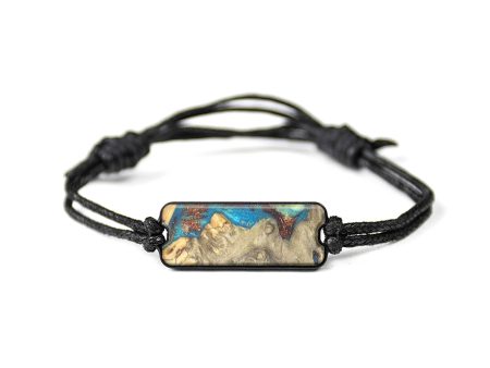 Classic Wood+Resin Bracelet - Aniah (Teal & Gold, 629029) Online Sale