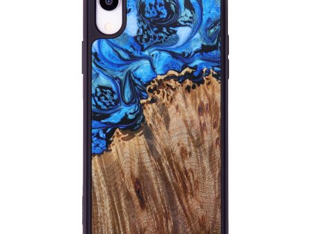 iPhone Xr Wood+Resin Phone Case - Lee (Blue, 628492) For Sale