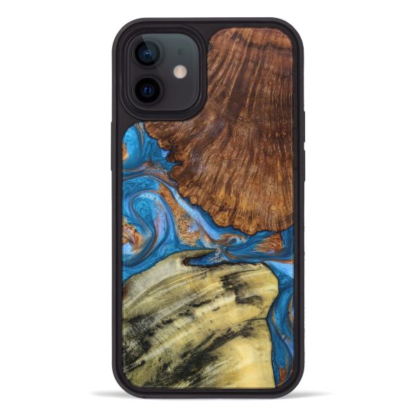 iPhone 12 Wood+Resin Phone Case - Azariah (Mosaic, 630068) Fashion