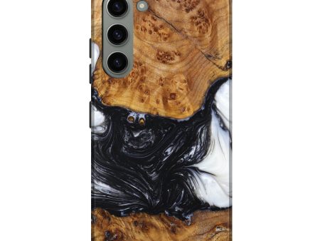 Galaxy S23 Plus Wood+Resin Live Edge Phone Case - Jayda (Black & White, 629351) Online Sale