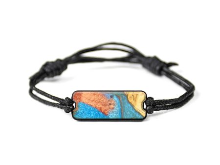 Classic Wood+Resin Bracelet - Wesson (Teal & Gold, 630385) Supply