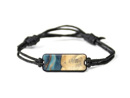 Classic Wood+Resin Bracelet - Shyanne (Teal & Gold, 630382) For Cheap