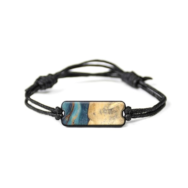 Classic Wood+Resin Bracelet - Shyanne (Teal & Gold, 630382) For Cheap