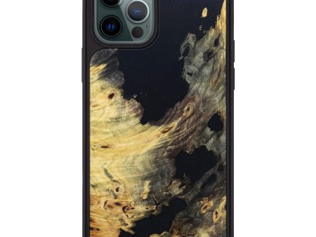 iPhone 12 Pro Max Wood+Resin Phone Case - Aleah (Black & White, 629413) For Discount