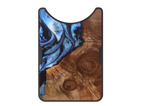 Alloy Wood+Resin Wallet - Ladarius (Blue, 630782) For Cheap