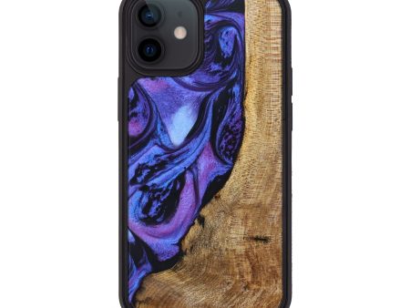 iPhone 12 mini Wood+Resin Phone Case - Iridian (Purple, 628856) Fashion