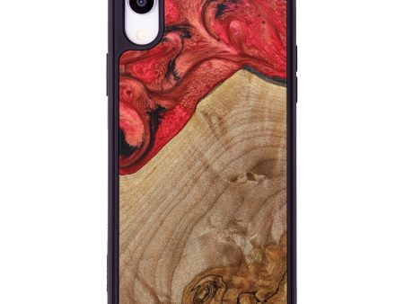 iPhone Xr Wood+Resin Phone Case - Baylie (Red, 630558) For Cheap