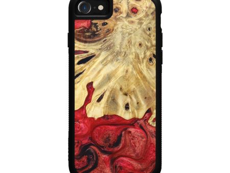 iPhone SE Wood+Resin Phone Case - Lyn (Red, 630547) For Discount