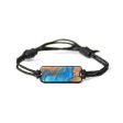 Classic Wood+Resin Bracelet - Sullivan (Teal & Gold, 629025) on Sale