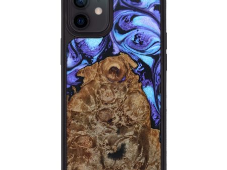 iPhone 12 Wood+Resin Phone Case - Taylor (Purple, 630335) on Sale