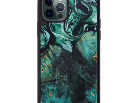 iPhone 12 Pro Wood+Resin Phone Case - Ariella (Green, 630611) For Discount