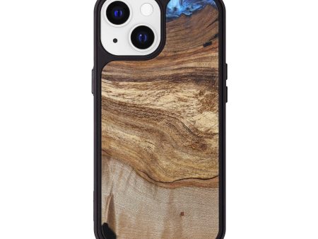 iPhone 13 Wood+Resin Phone Case - Bailey (Blue, 630728) on Sale