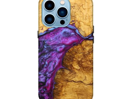 iPhone 14 Pro Wood+Resin Live Edge Phone Case - Charlee (Purple, 630456) Hot on Sale