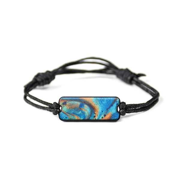 Classic ResinArt Bracelet - Micheal (Teal & Gold, 630427) Online now