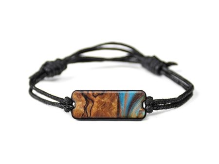 Classic Wood+Resin Bracelet - Matt (Teal & Gold, 630421) Supply