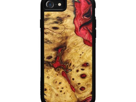 iPhone SE Wood+Resin Phone Case - Kylene (Red, 630557) Online Sale