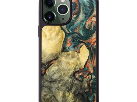 iPhone 13 Pro Max Wood+Resin Phone Case - Tyrone (Green, 630598) Hot on Sale