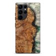 Galaxy S22 Ultra Wood+Resin Live Edge Phone Case - Jayden (Green, 630111) Hot on Sale