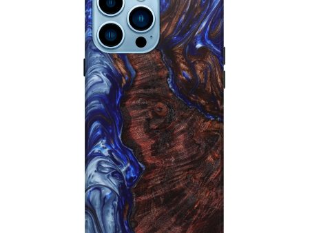 iPhone 14 Pro Max Wood+Resin Live Edge Phone Case - Eric (Blue, 630432) Online