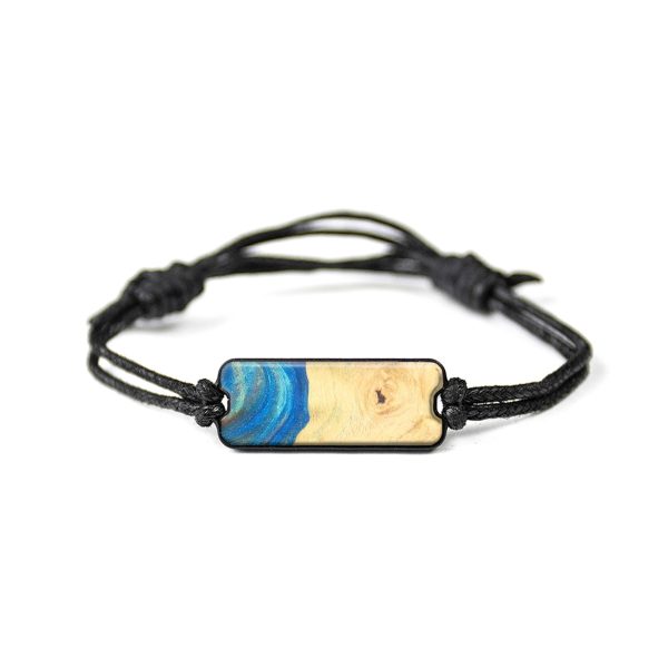 Classic Wood+Resin Bracelet - Teri (Teal & Gold, 629030) For Discount