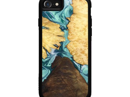 iPhone SE Wood+Resin Phone Case - Emilio (Mosaic, 629165) Online Sale