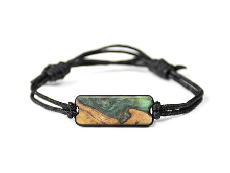 Classic Wood+Resin Bracelet - Malorie (Green, 625908) Discount