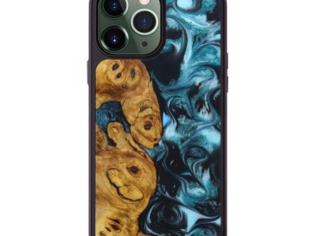 iPhone 13 Pro Max Wood+Resin Phone Case - Aniya (Green, 630887) For Discount