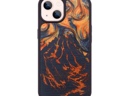 iPhone 14 Wood+Resin Phone Case - Hassan (Lava, 627678) Fashion