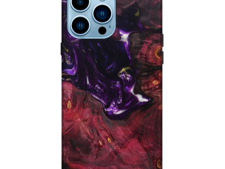 iPhone 14 Pro Max Wood+Resin Live Edge Phone Case - Selma (Purple, 627384) For Cheap