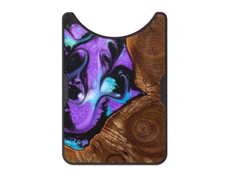 Alloy Wood+Resin Wallet - Makenzi (Purple, 630940) Fashion