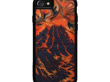 iPhone SE Wood+Resin Phone Case - Flossie (Lava, 626668) on Sale