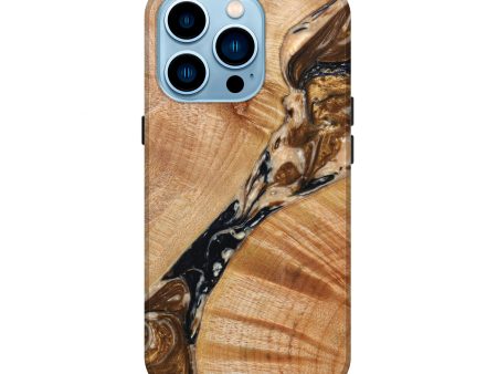 iPhone 14 Pro Wood+Resin Live Edge Phone Case - Miriah (Metallic, 626990) Online Sale