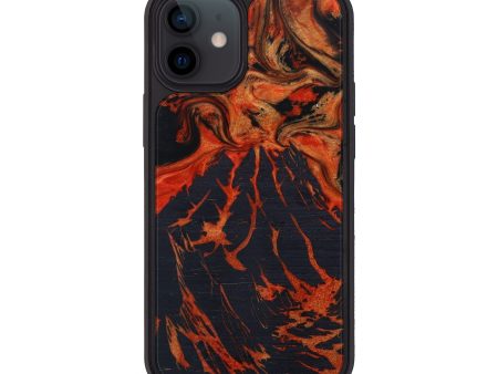 iPhone 12 mini Wood+Resin Phone Case - Farrah (Lava, 626207) Online now