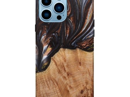 iPhone 14 Pro Max Wood+Resin Live Edge Phone Case - Keegan (Metallic, 626351) Discount