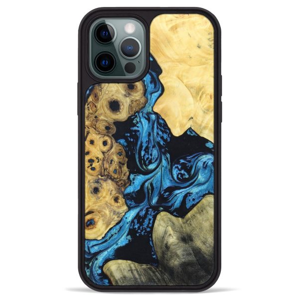 iPhone 12 Pro Max Wood+Resin Phone Case - Kash (Mosaic, 626398) Supply