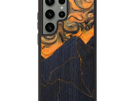 Galaxy S23 Ultra Wood+Resin Phone Case - Bobbie (Lava, 624907) Fashion