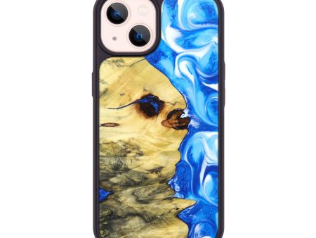 iPhone 14 Wood+Resin Phone Case - Duke (Blue, 624682) Sale