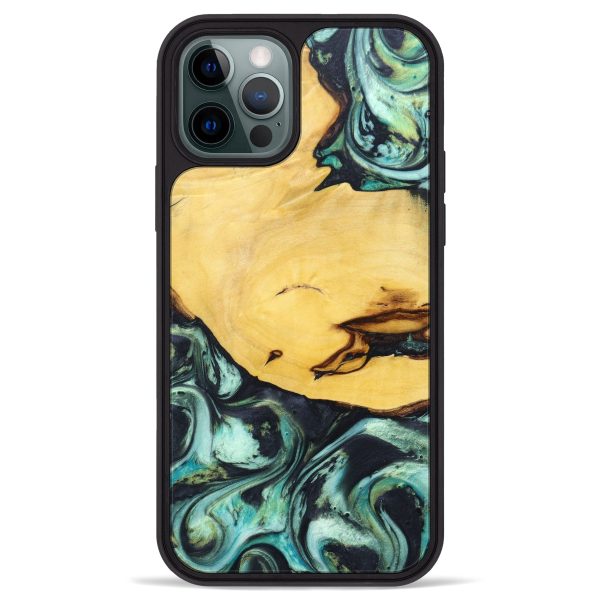 iPhone 12 Pro Max Wood+Resin Phone Case - Lindsey (Artist Pick, 625239) Fashion