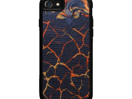 iPhone SE Wood+Resin Phone Case - Chynna (Lava, 627558) For Discount