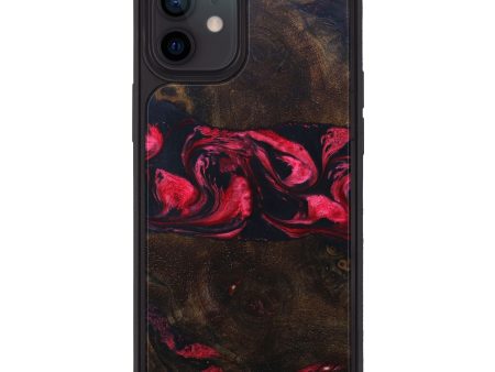 iPhone 12 Wood+Resin Phone Case - Billie (Red, 625581) Sale